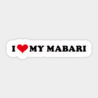 I Love My Mabari [Black Sticker